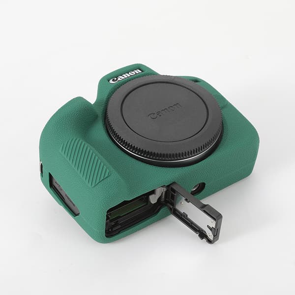 Etui til Canon EOS R100 Litchi mønster Silikone kamera tilbehør (Blue)