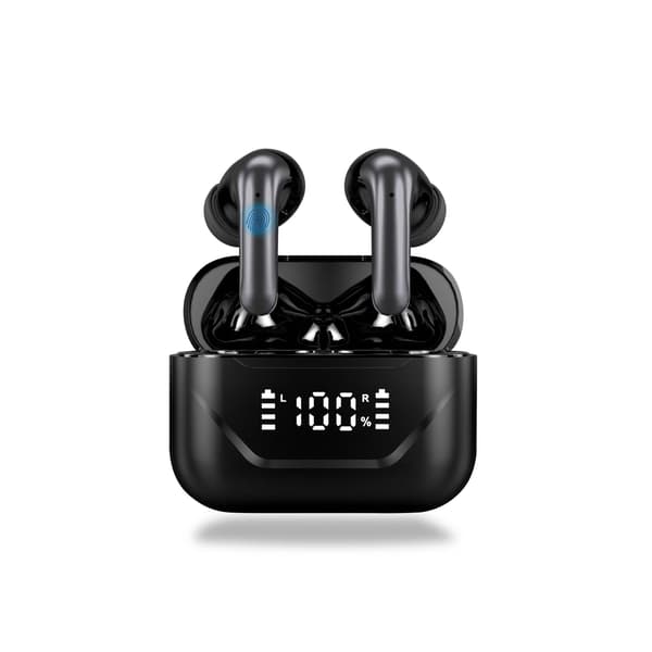Ægte trådløse Bluetooth hovedtelefoner TWS Bluetooth 5.3 Hifi lydkvalitet støjreduktion Sort