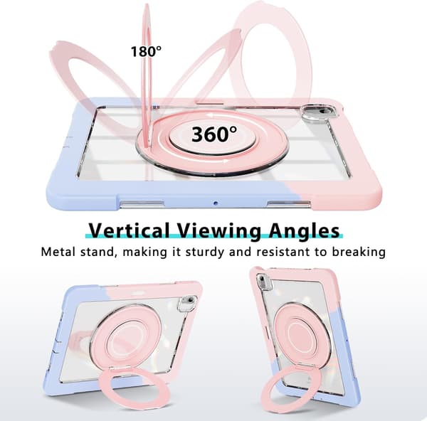 Fodral för iPad 10.2 med pennhållare (blå rosa)
