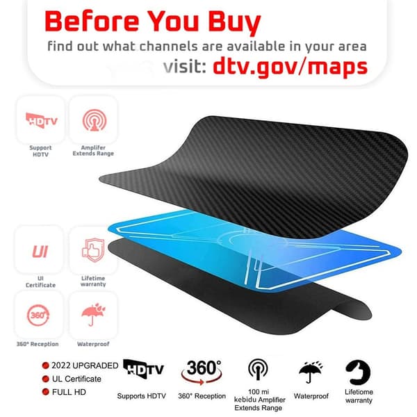 3 000 Miles 1080P Dvb-T2 Digital Hd Tv-antenn