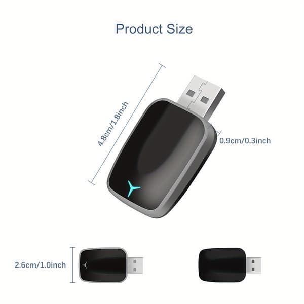 Trådløs CarPlay-adapter, 2-i-1 Plug And Play