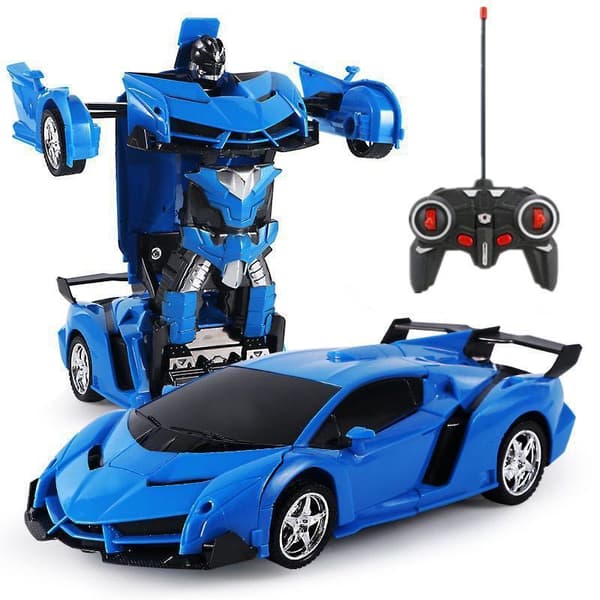 Leksaksbil Fjärrkontroll Rambo Transformerande Robot (blå)