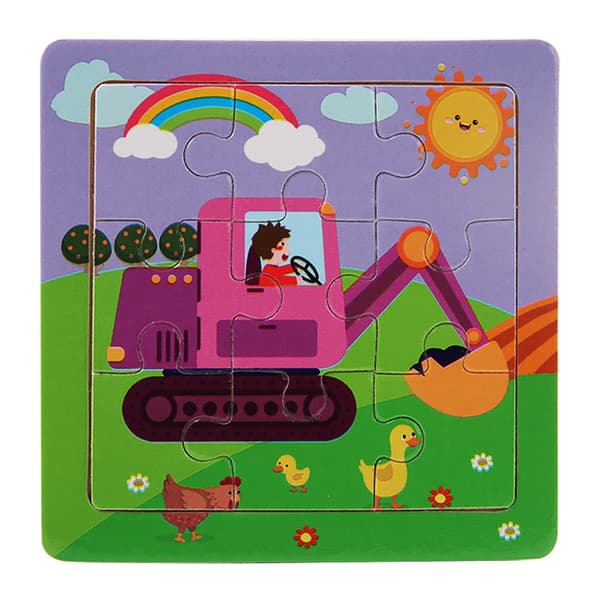 Grävmaskin pussel leksak, Montessori babyleksaker, barnleksaker