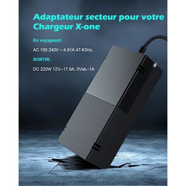 Xbox One Laddare, Strömförsörjning för Xbox One AC-kontakt Ersätter Kabel, med 100-240V Spänning
