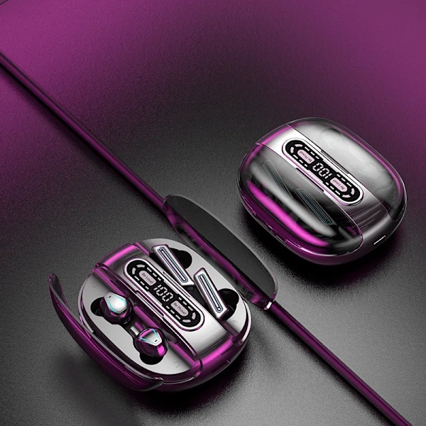 True Wireless Bluetooth Hörlurar M56 Bluetooth headset par stil två par touch digital display trådlös Svart