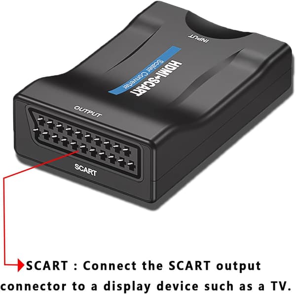 HDMI til SCART-konverter, 1080P HD-adapter