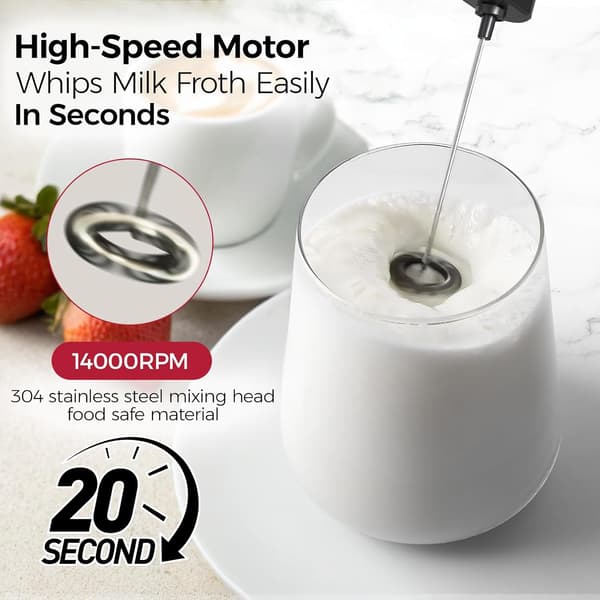 Mælkeskummer, USB genopladelig elektrisk blender