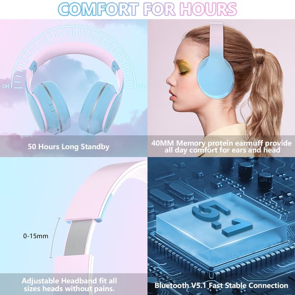 Bluetooth-kuulokkeet, stereo (violetti)
