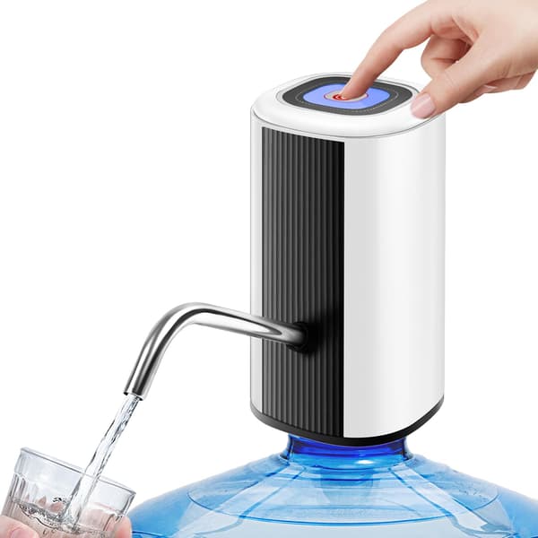 5 Gallon Vattenflaskpump USB Elektrisk Dricksvattendispenser för Hem Kök Kontor Vit