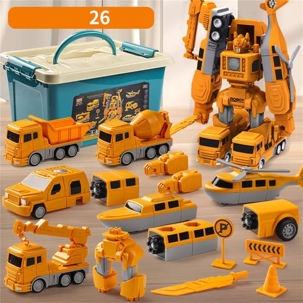 Transformer magnetisk bil lekesett, transformerende robot (26 stk)