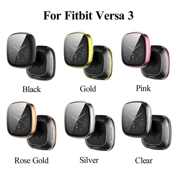 Suojakotelo Fitbit Versa 3:lle (ruusukulta)