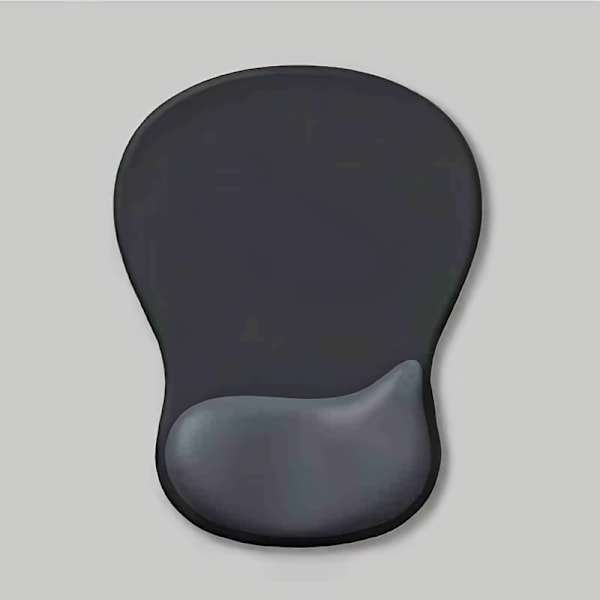 Halkfri musmatta med memory foam och gel-handledsstöd (svart)
