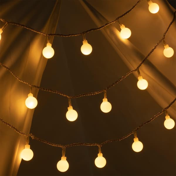 LED-valosarja, pallomainen valosarja 10m 80 LED, jouluvalot (White light)