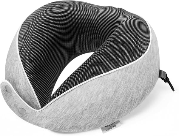 Nackkudde Memory Foam Portabel U-formad Rese Nackkudde Cervical Support Kudde (Grå)