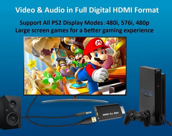 PS2 till HDMI-omvandlare, HD-ljudadapter