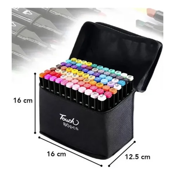 Färgade Markers 80 Enheter Dubbelspets