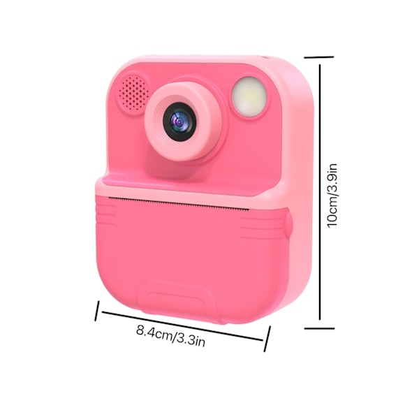 Digitalt Kamera Børns Instant Print Digitalkamera Med Blitzlys Musikspil Pink