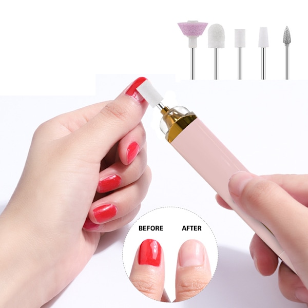 Elektrisk Nagelfil Mini Nagelpolsare Huvudpolerare Avlägsnare