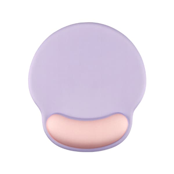 Ergonomisk musematte med gel-håndleddsstøtte (lilla/rosa)