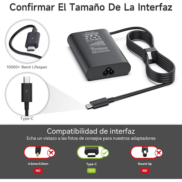 USB-C 65W Laturi Dell Latitude 5420 3520 5400 Xps 12 13 15 9250 0 Type-C Kannettavan Tietokoneen Virtalähde