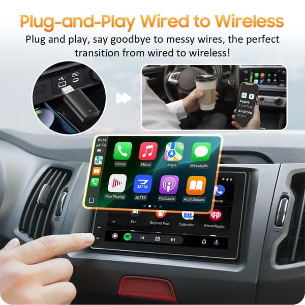 Carplay Kablet Til Trådløs Boks Android Auto To I En