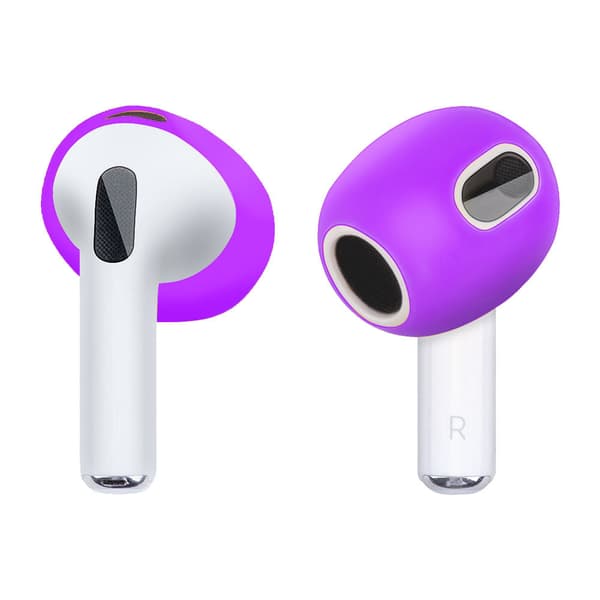 Ørepropper til AirPods3 silikone 3 par (Mørk lilla)