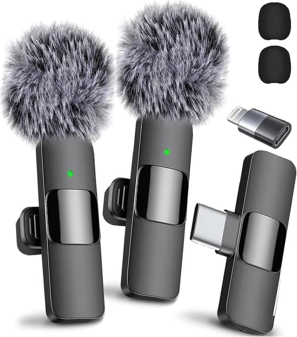 Trådløs mikrofon til iPhone iPad Android Lavalier mikrofon til videooptagelse Podcast mikrofon Asmr Tiktok