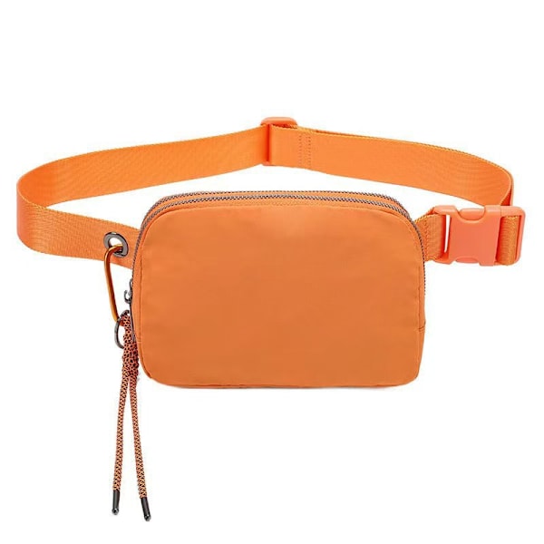 Unisex Mini Belteveske med Justerbar Stropp Liten Magetaske for Trening Løping Reiser Fotturer Oransje01