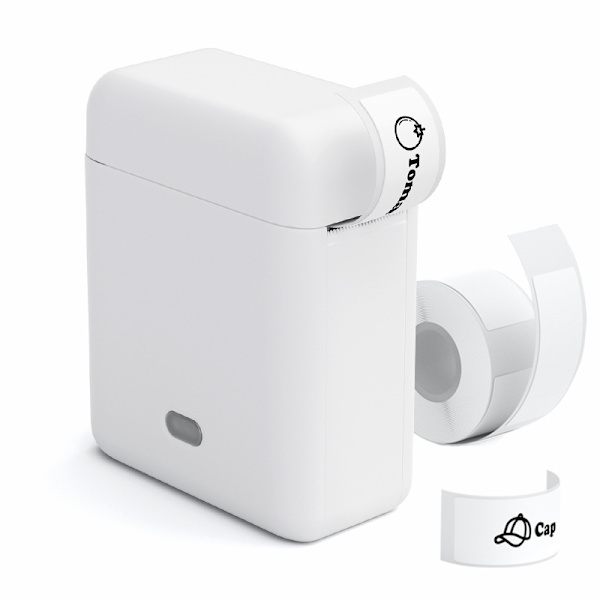Bluetooth termisk skriver Mini etikettskriver med 1 papirrull