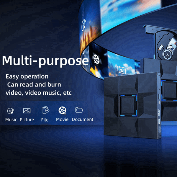 USB 3.0 ekstern optisk drev til CD/DVD