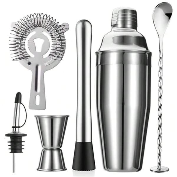 Cocktail Shaker 6 stk. Cocktailkopper i rustfrit stål, Cocktailværktøjssæt