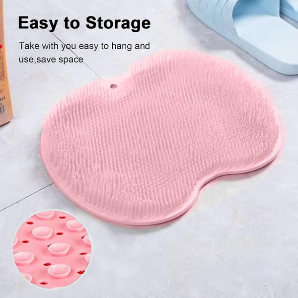 Anti-slip Brusefodsskrubber Massager (Pink)
