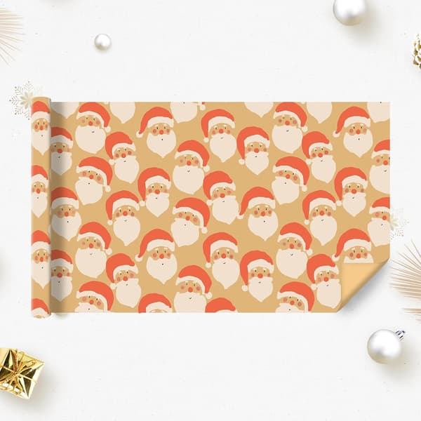 Julklappspapper Jultomtemönster (43CMX 300CM)