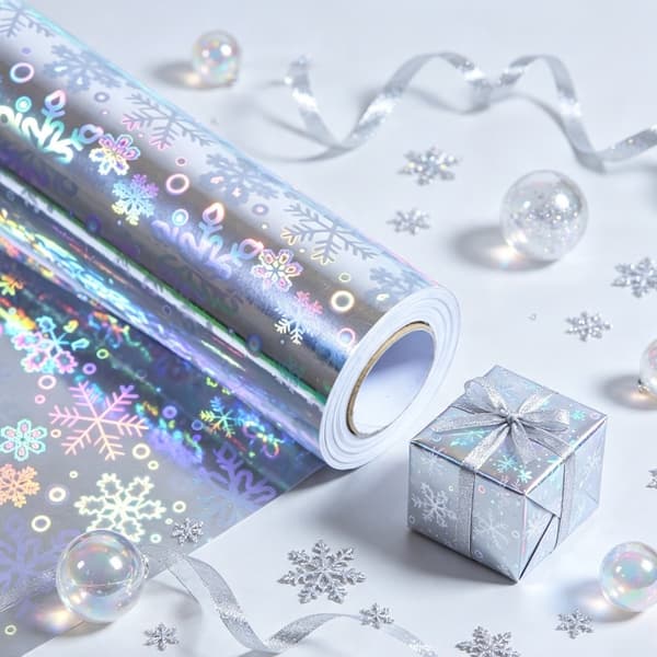Presentpapper, Holografiskt julklappspapper - 43x1000cm (Galaxy)