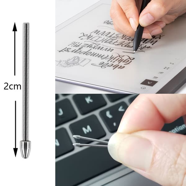 Metal Stylus-spidser til Samsung Galaxy Tab S7/Tab S7fe/Tab S7 Plus/Tab S7Ultra (2 stk. - sølv)