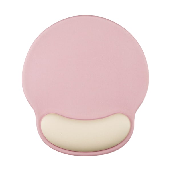 Ergonomisk musemåtte med gel håndledsstøtte (pink)