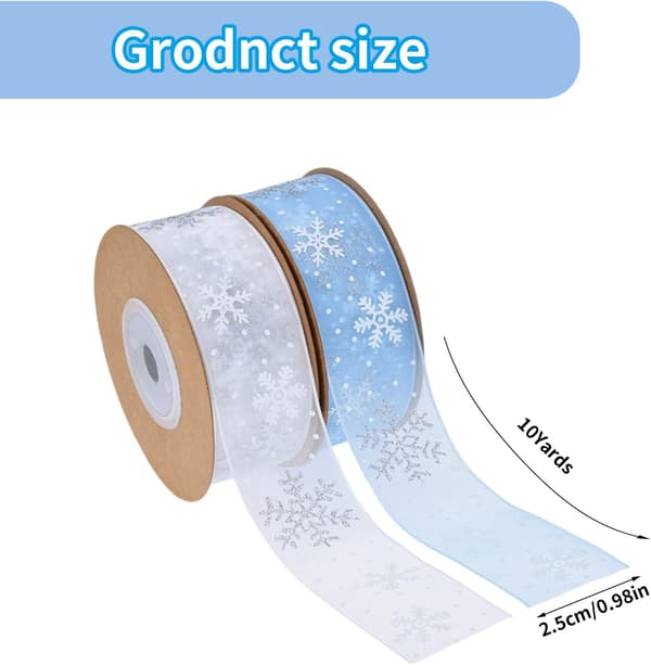 Julband för julklappsinslagning (blå-9,1m)