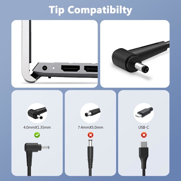 45W Portabel Strömadapter för ASUS VivoBook ZenBook 17 15 14 S13 S14 S15 S17, VivoBook Flip 14 15