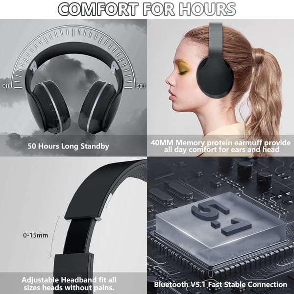 Bluetooth-øretelefoner, Stereo (svart)