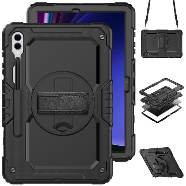 Fodral för Samsung Galaxy TAB S9 FE plus SM-X610/X616B (Svart)