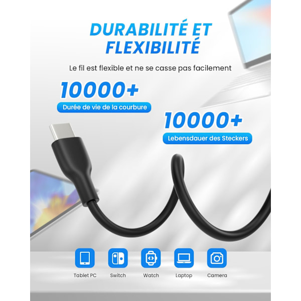 90W USB C Strömadapter för MacBook Pro Air 2018, HP, Dell, ASUS, Acer, Type-C Strömförsörjning
