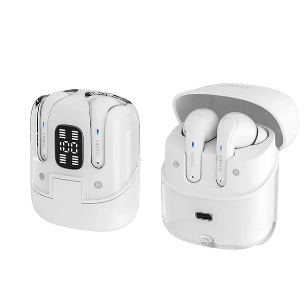 True Wireless Bluetooth Headphones Dx16 Aktive Støyreduserende TWS Hvit