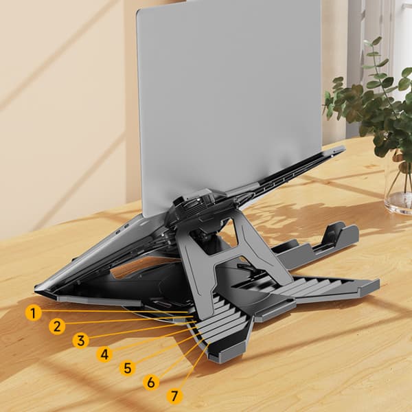 Laptop stand Justerbar Højde 360° Roterende Base Sort
