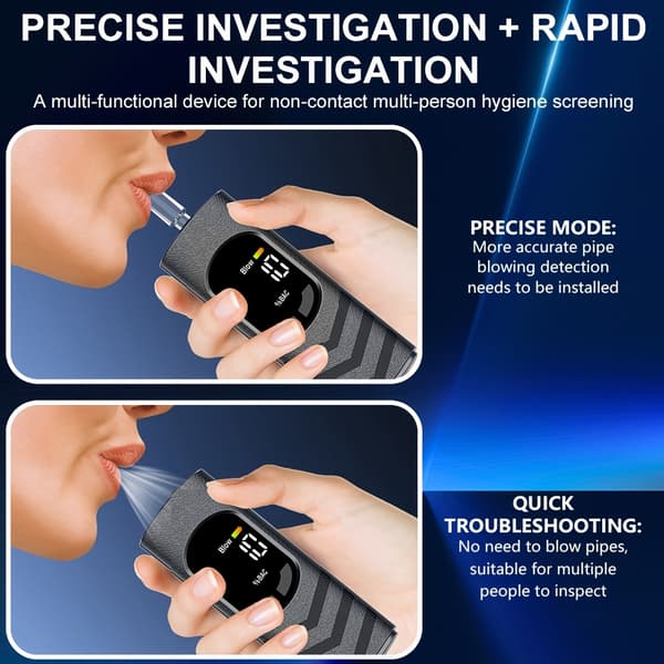 Professionell alkomätare med hög precision, med 5 munstycken