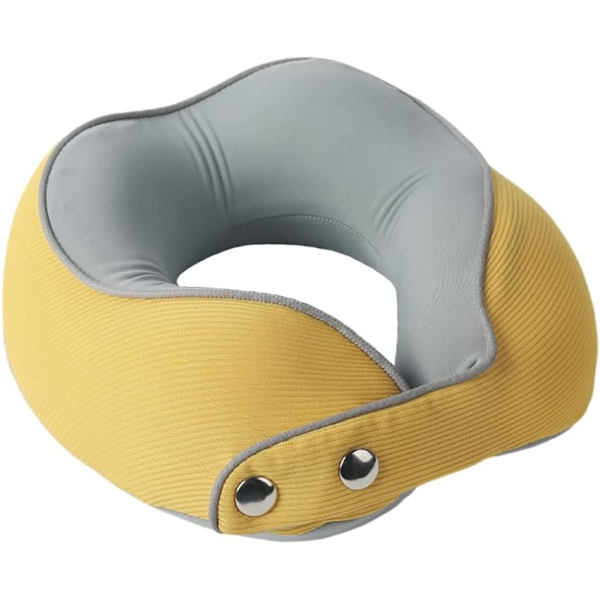Nackkudde Memory Foam Portabel U-formad Resekudde 360° Nackstöd Kudde För Barn (Gul)