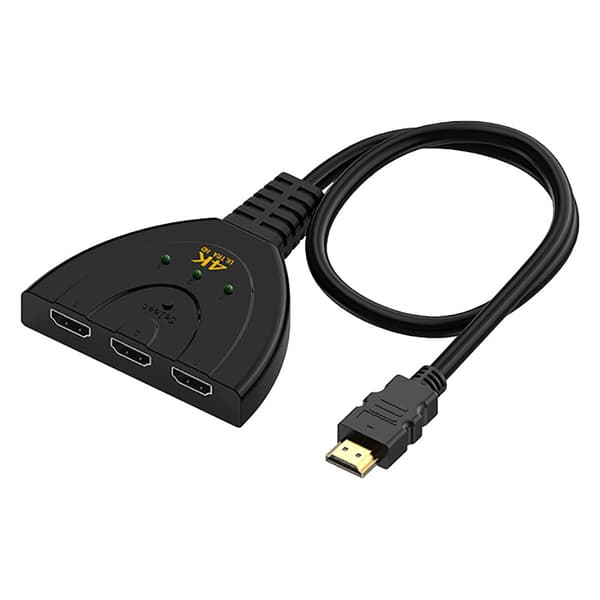3-i-1 ut HDMI-switch, 4K HD HDMI-adapter