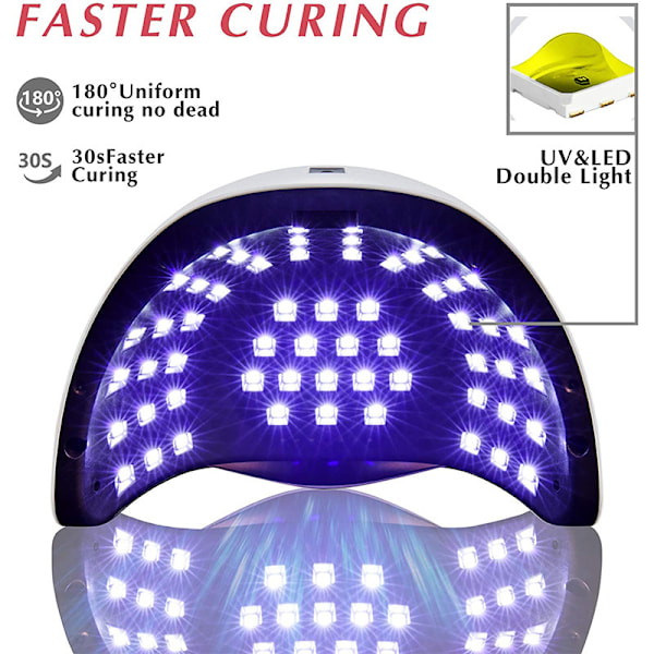 Sun X7 Max LED UV Nagellampa 114W för Torkning av Gellack