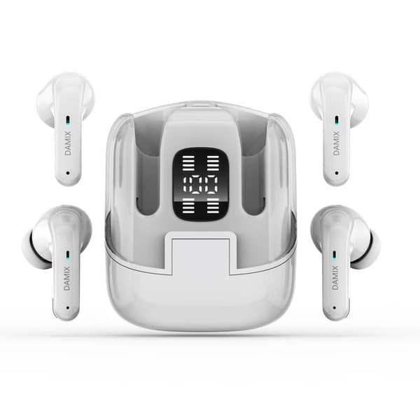 True Wireless Bluetooth Headphones Dx16 Aktive Støyreduserende TWS Hvit