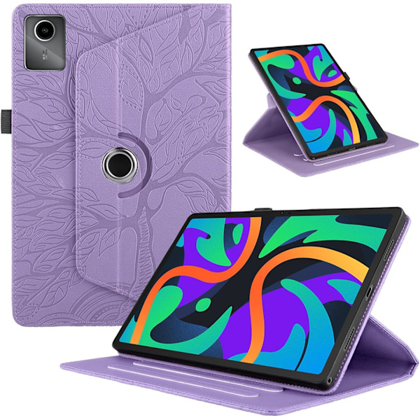 Fodral för Lenovo Tab M11 11 2024 TB330FU Trädmönster lila