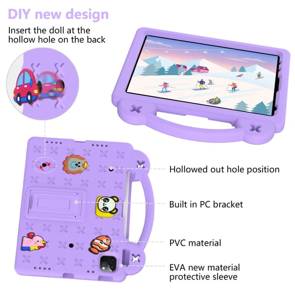 Etui for iPad 7. 2019/8. 2020/9. 2021 Anti-Fall (Lys Lilla)